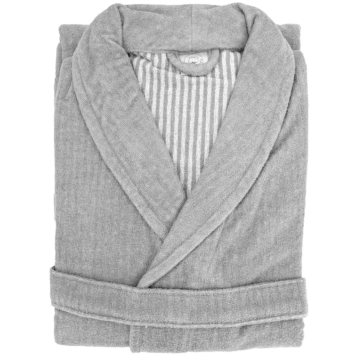 Peignoir Col Châle Adulte Efficience Pure Coton S Gris Lunar
