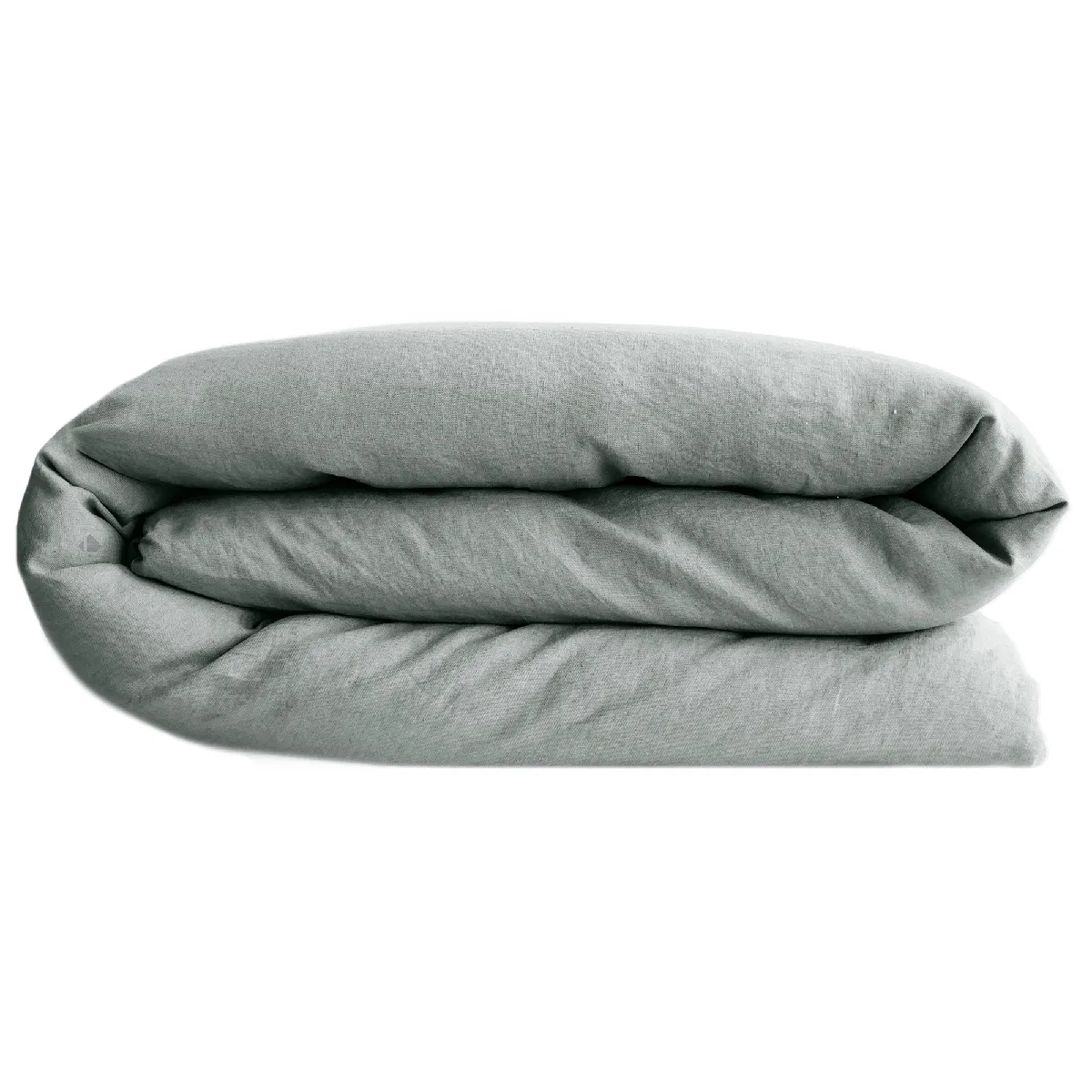 Housse De Couette Palace Pur Coton Lavé 240x220 Cm Uni Vert Lichen