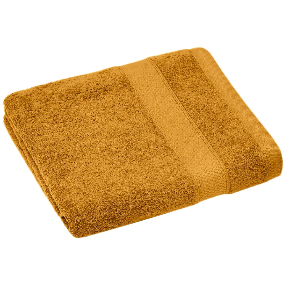 Drap De Douche Coton 550g/m2 70x130 Cm Naïa Jaune Curry