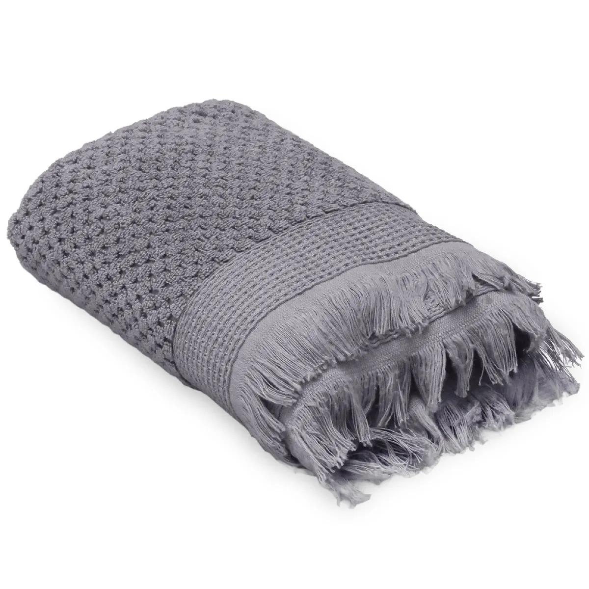 Serviette Invité 30x50 Cm Tethys Micro-coton Gris Brume