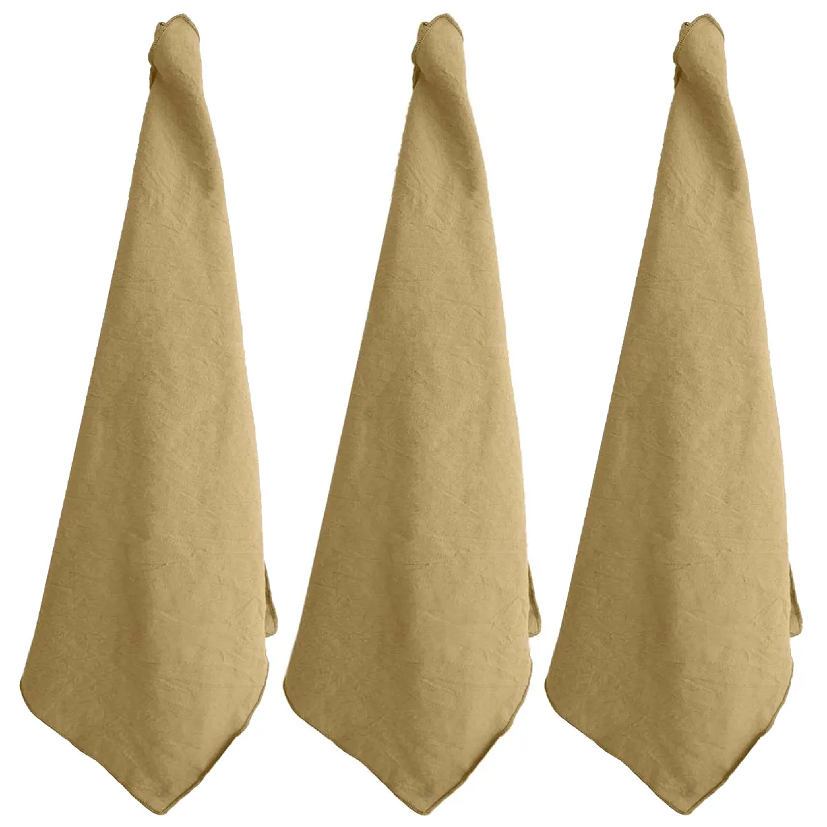 Lot De 3 Torchons De Cuisine Coton 50x70 Cm Hono Marron Houblon