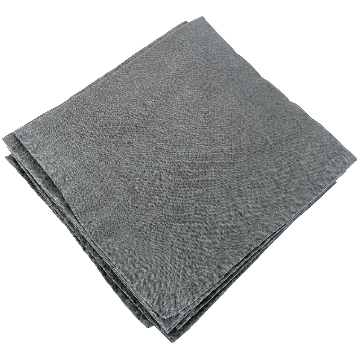 Lot De 6 Serviettes De Table 40x40 Cm Collection Mattis Gris Brume