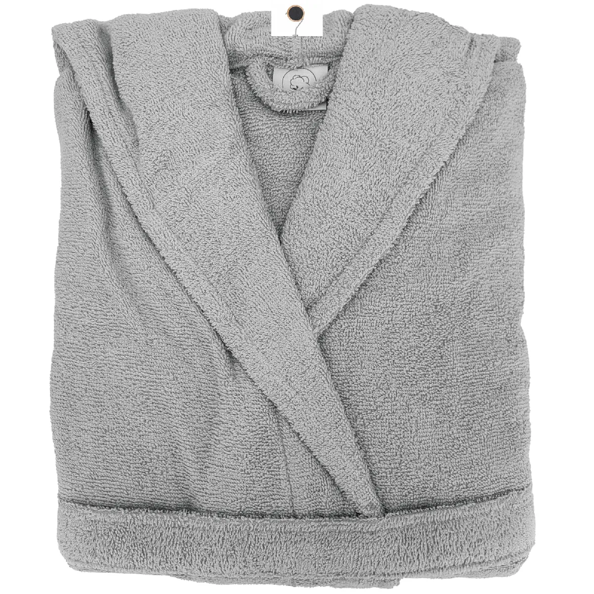 Peignoir À Capuche Adulte Efficience Pure Coton M Gris Lunar