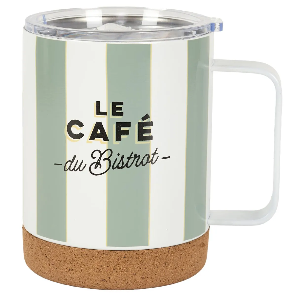 Mug De Transport Liège Et Inox Au Bistrot 35 Cl Coloris Vert