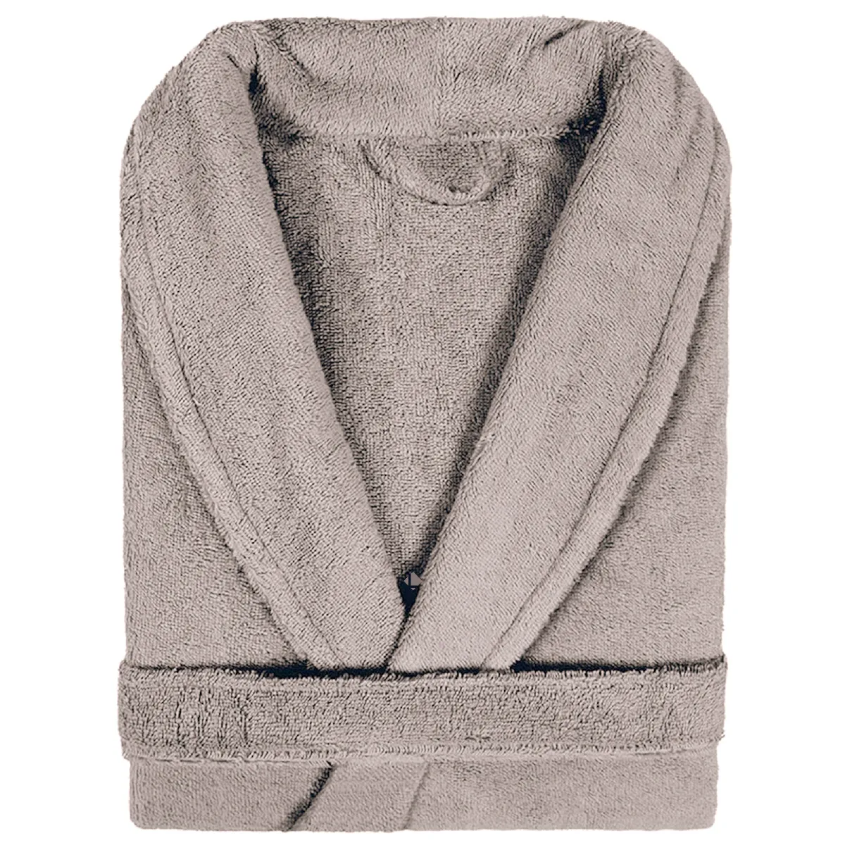 Peignoir Col Châle Adulte Pure Coton Xxl Beige Sable