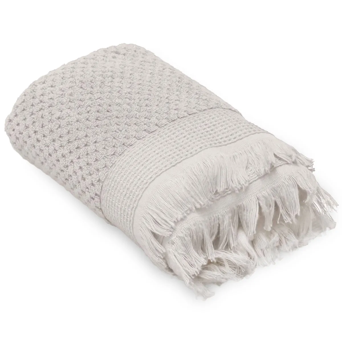Drap De Bain 95x140 Cm Tethys Micro-coton Blanc Perle