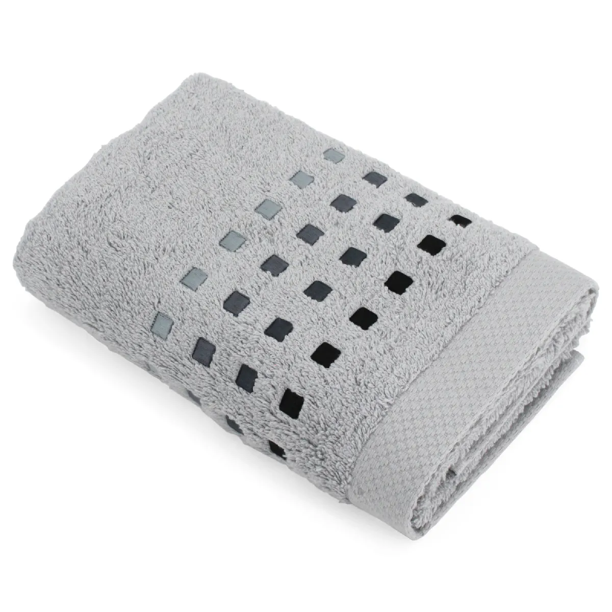 Linnea Pure Squares Serviette À Main Gris 50 X 100 Cm