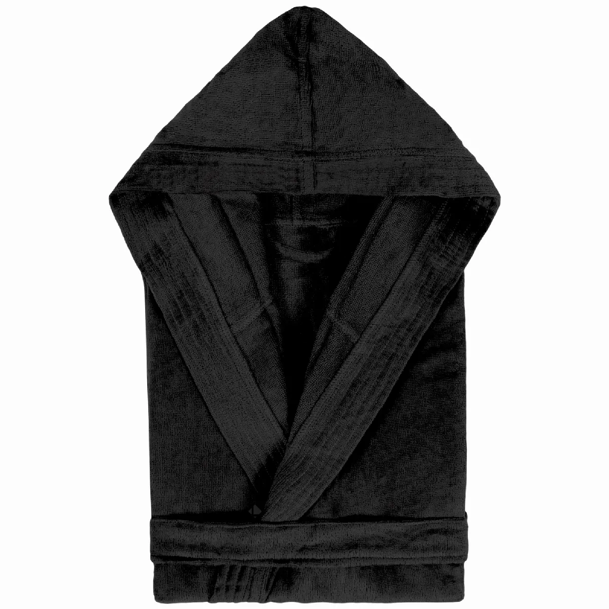Peignoir À Capuche Adulte Cool Coton L Velours Noir