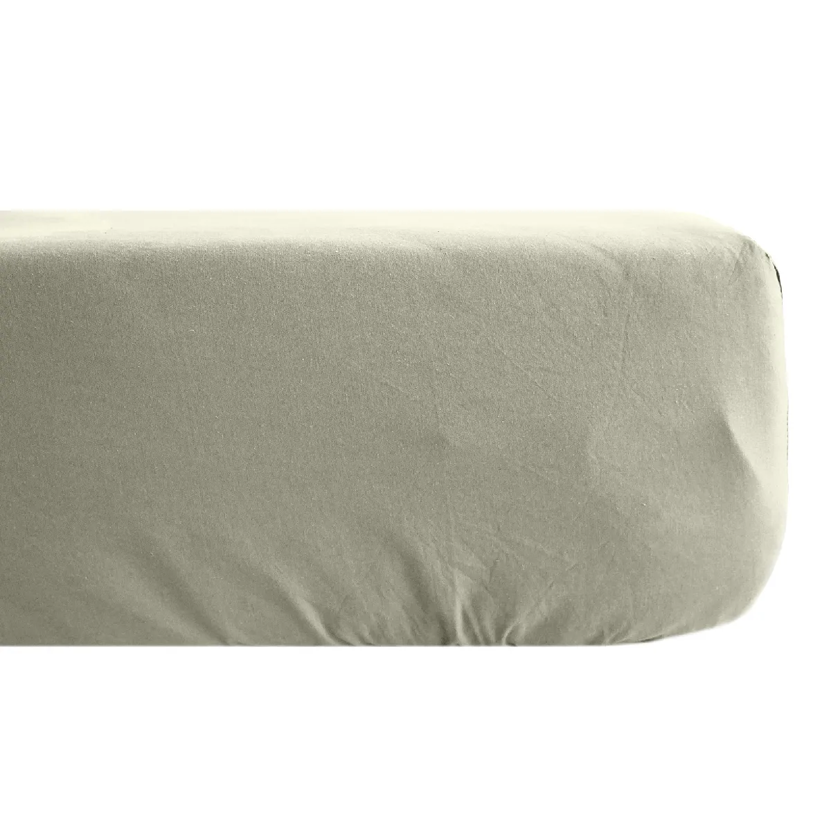 Drap Housse 140x190 Cm Mousseline De Coton Opera Vert Laurier