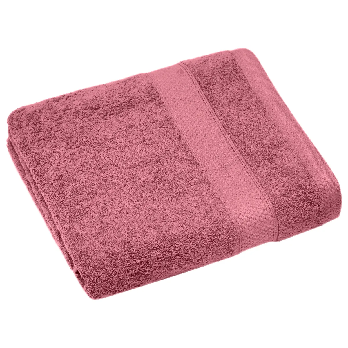 Drap De Bain Coton 550g/m2 95x140 Cm Naïa Rose Bois De Rose