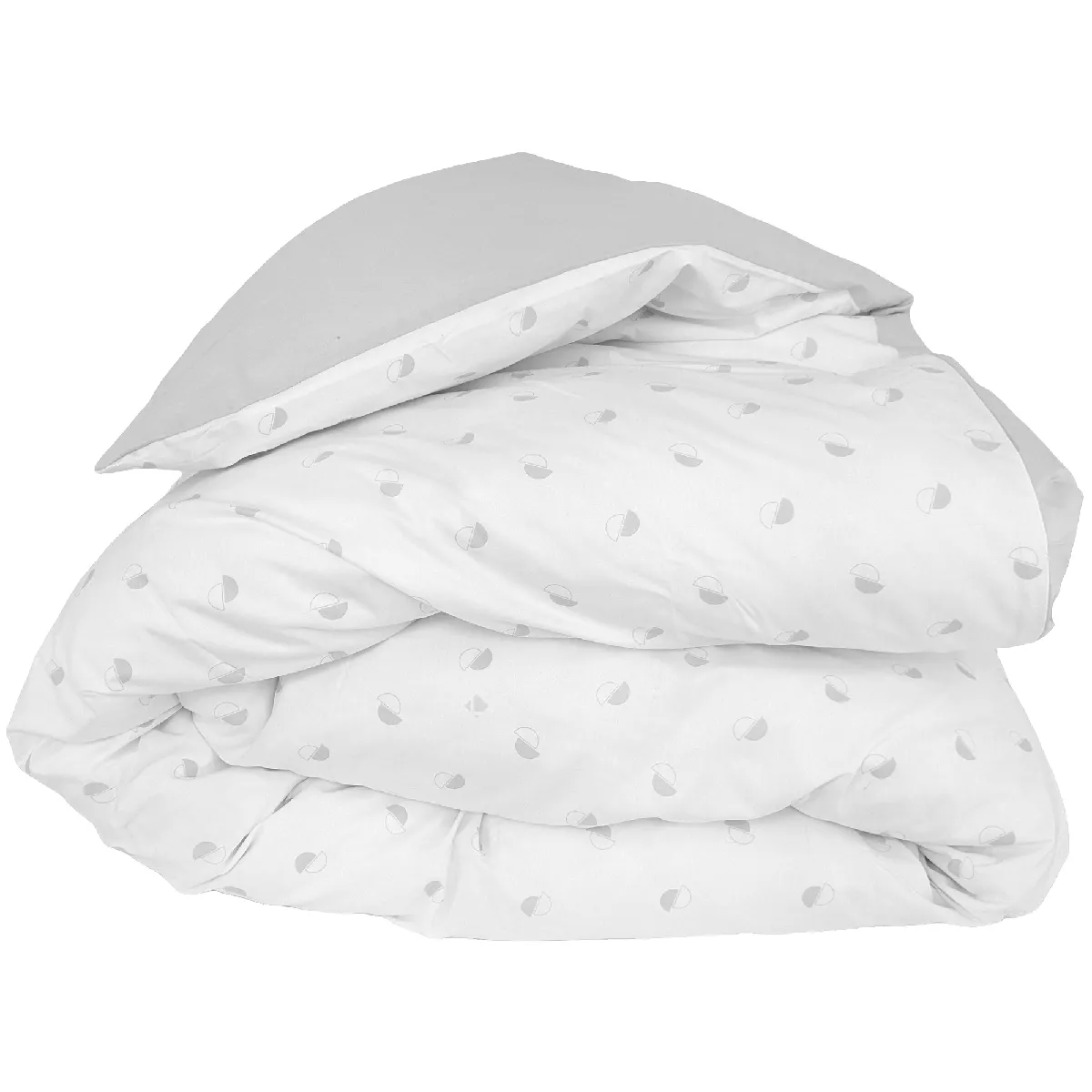 Linnea Alex Housse De Couette Gris Percale 140 X 200 Cm