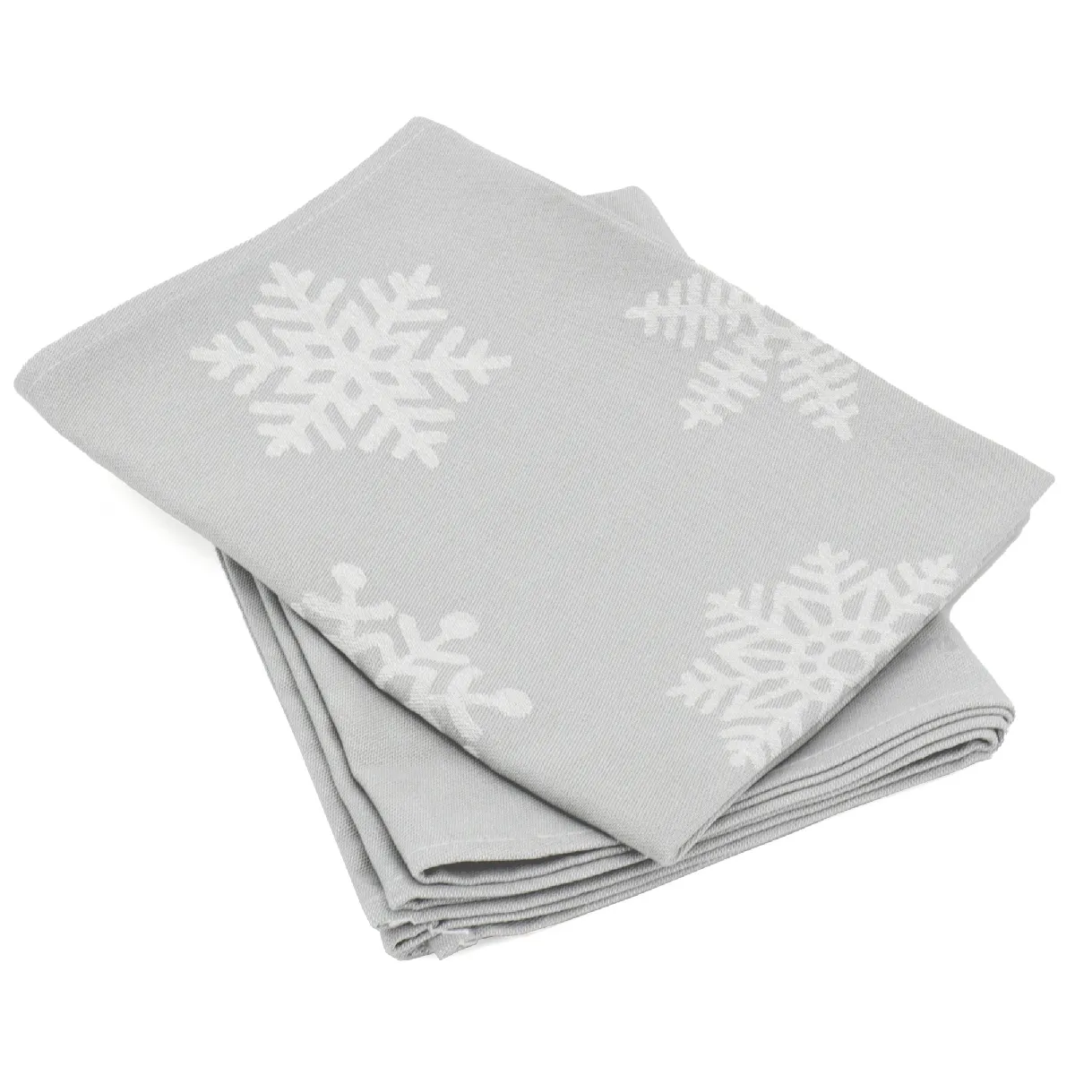 Lot De 2 Torchons De Cuisine Toile 50x70 Cm Coton Ice Gris