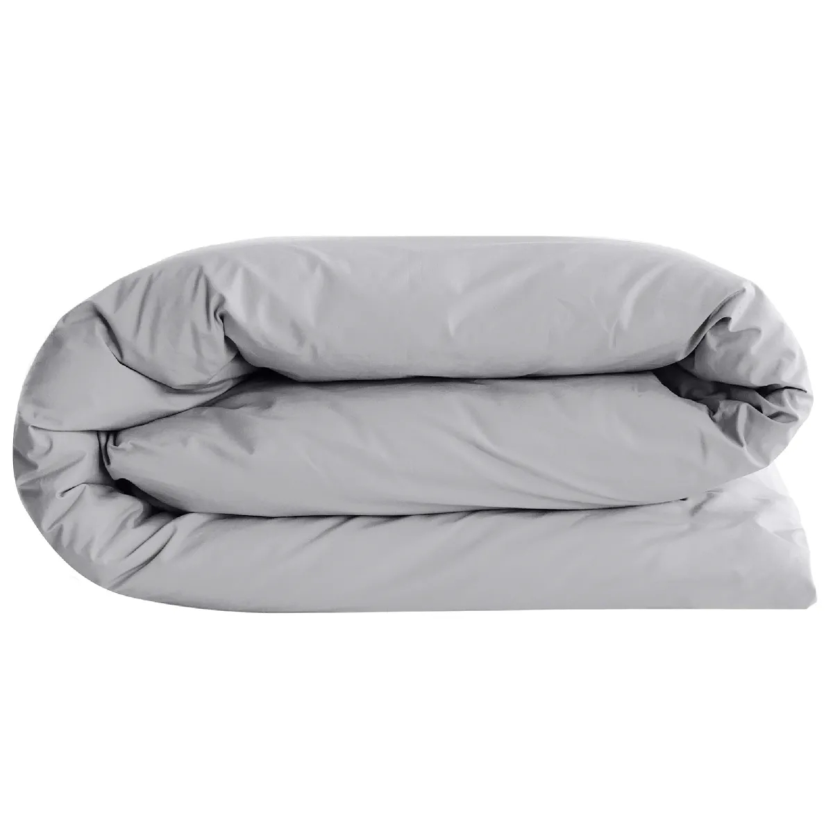 Housse De Couette Uni 200x200 Cm Percale De Coton Manoir Gris Acier