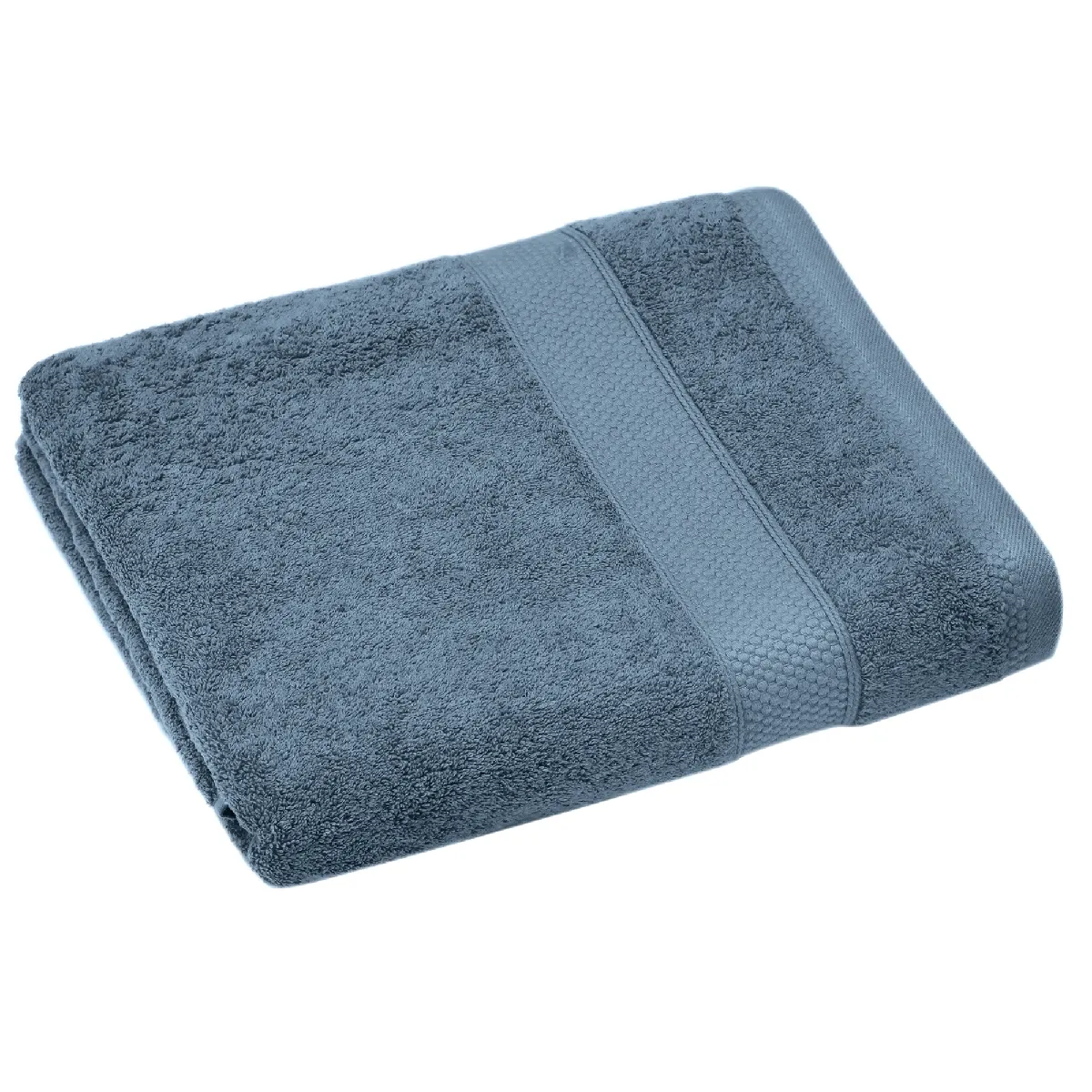 Serviette De Toilette Coton 550g/m2 50x90 Cm Naïa Bleu Orage