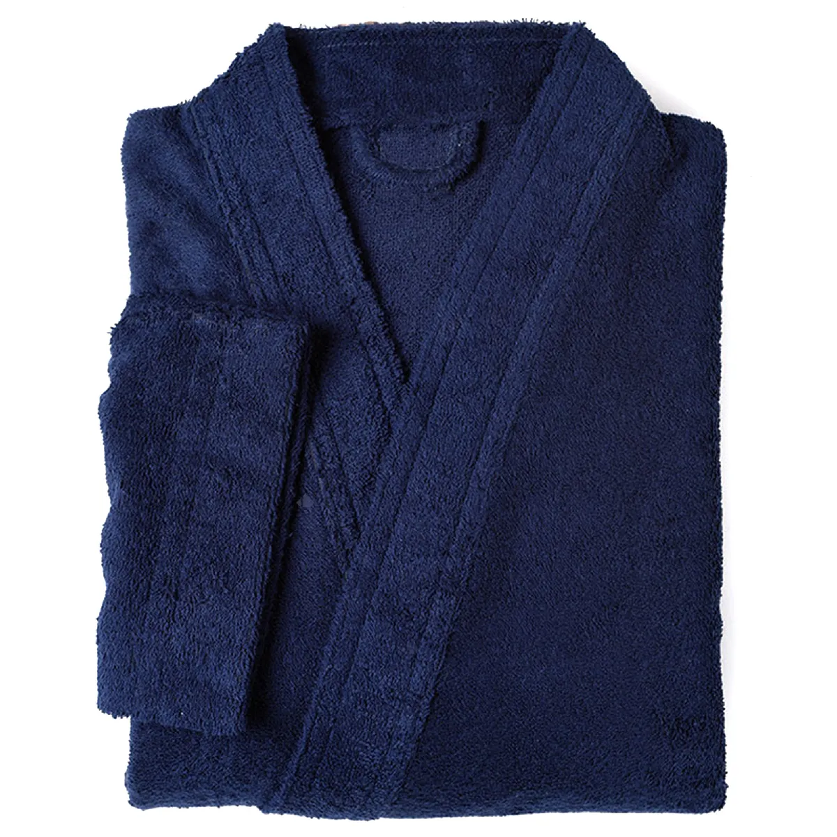 Peignoir Kimono Adulte Pure Coton M Bleu Marine