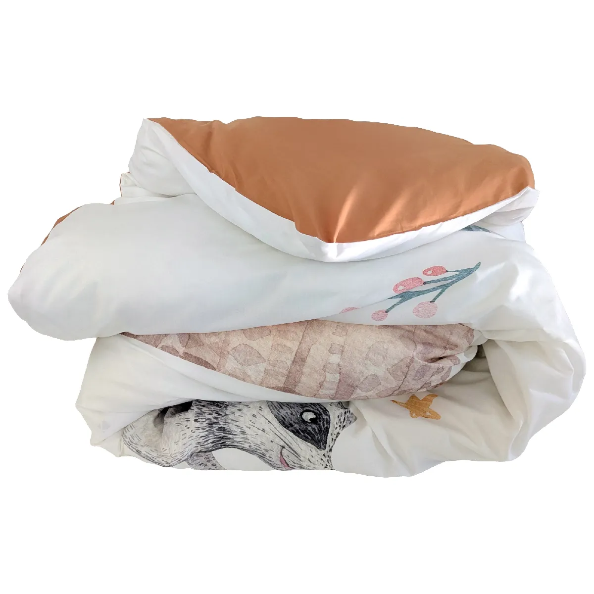 Housse De Couette 140x200 Cm En 100% Percale De Coton Tipi Blanc