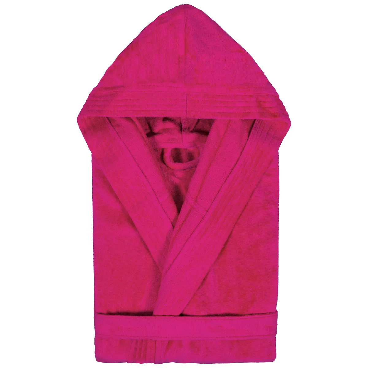 Peignoir À Capuche Enfant Cool Coton 8 Ans Velours Rose Fuchsia