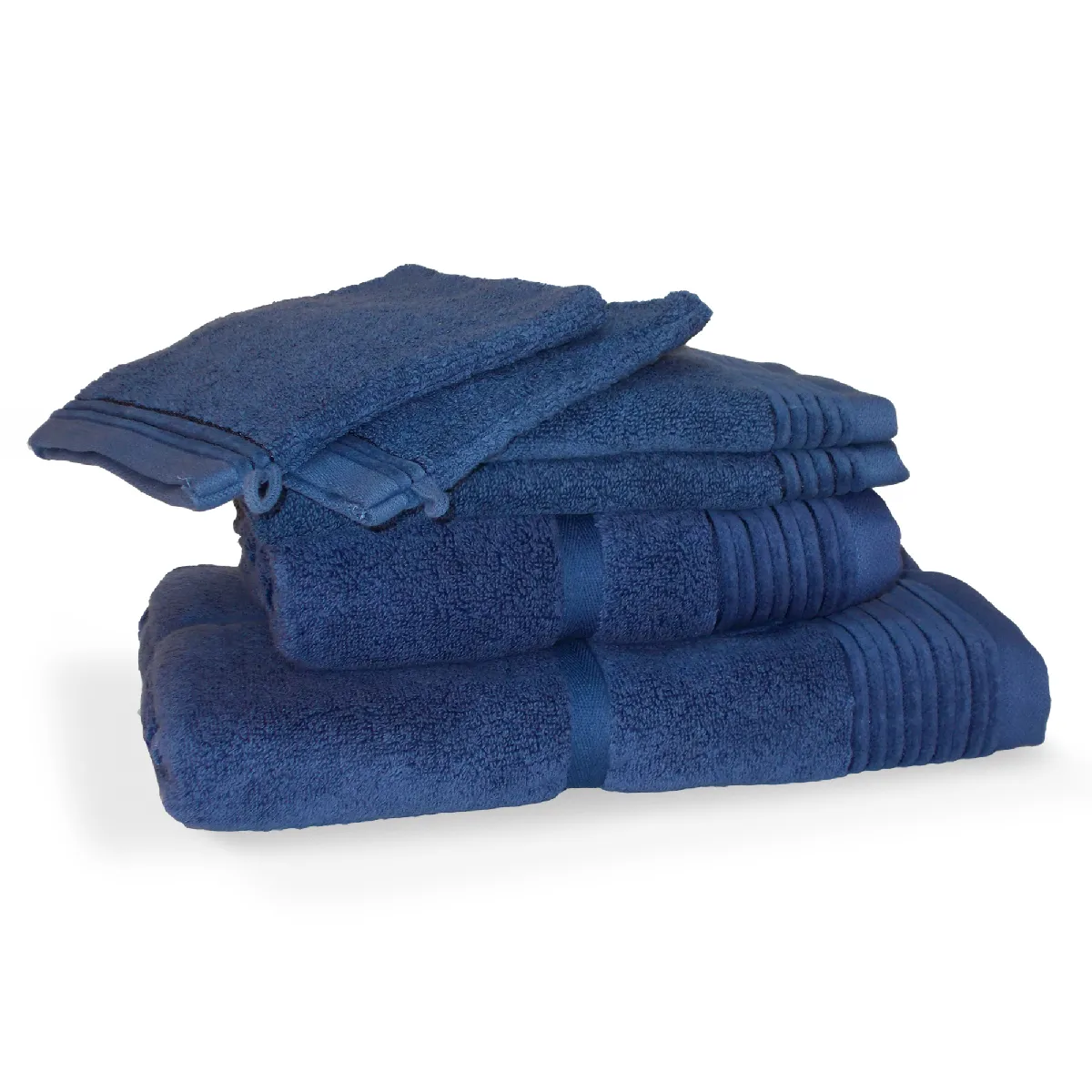 Parure De Bain 6 Pièces Juliet Bleu 520g/m2