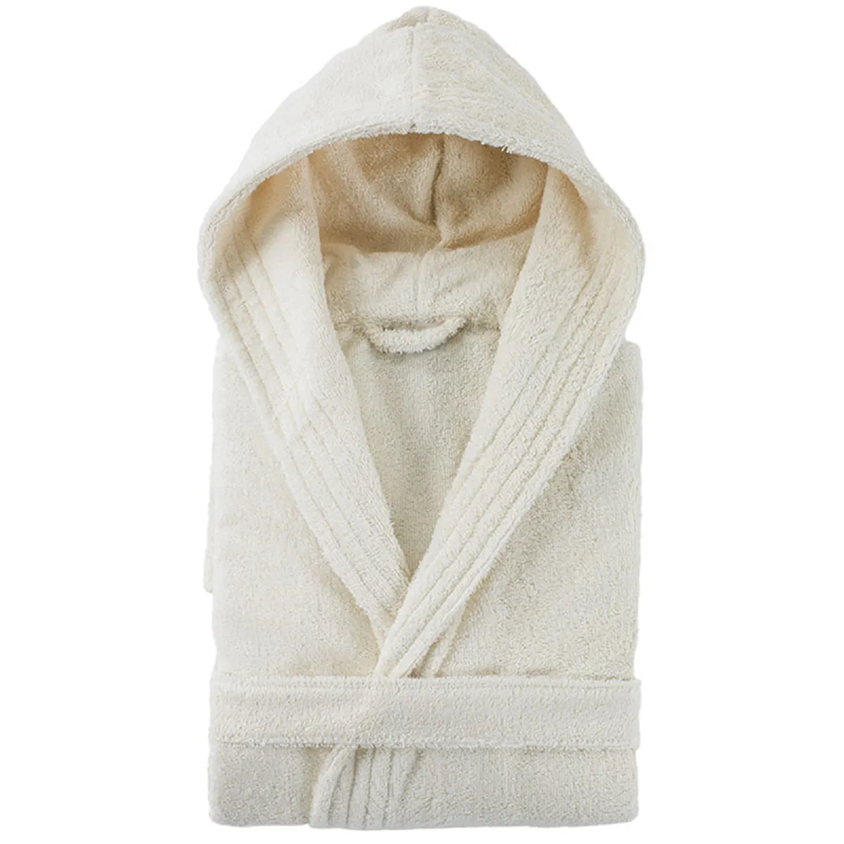 Peignoir À Capuche Adulte Pure Coton M Ivoire