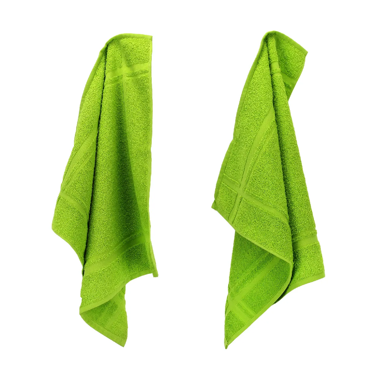 Lot De 2 Torchons De Cuisine 50x50 Cm Éponge Pure Kitchen Terry Pistache