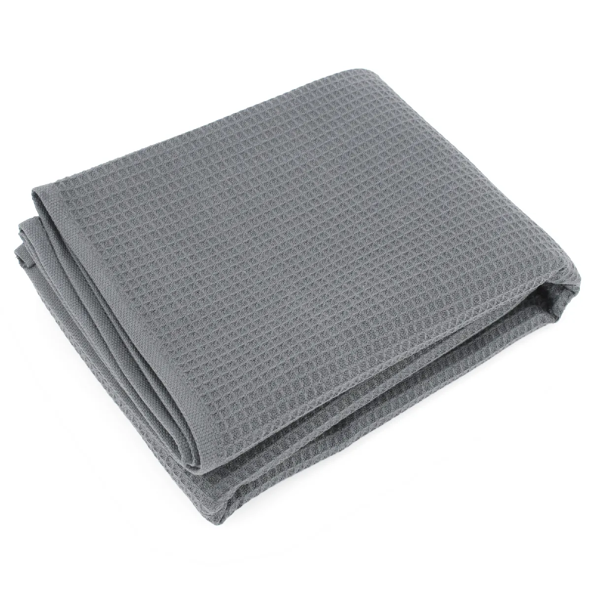 Linnea Pure Waffle Gris Coton 70 X 140 Cm 1 Pièce(s)