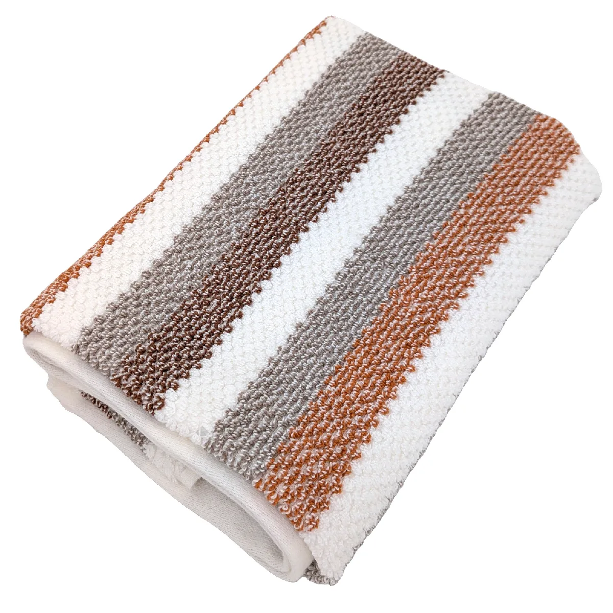 Serviette De Toilette 50x100 Cm Pur Coton Collection Vista Blanc Jaune