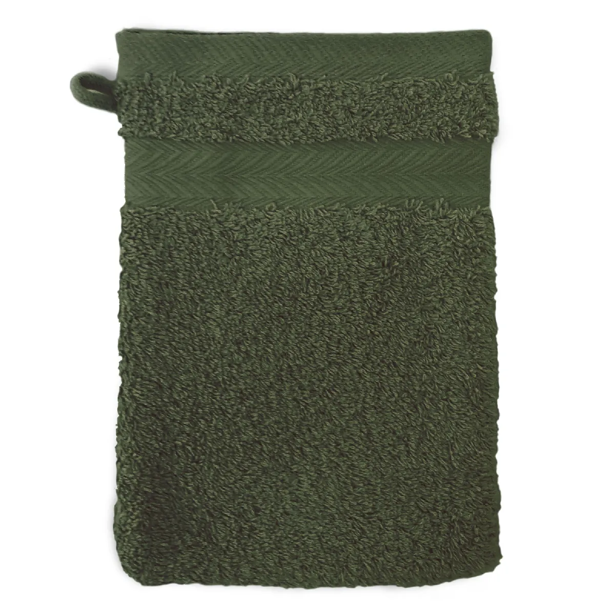Gant De Toilette 16x21 Cm Royal Cresent Vert Bouteille 650g/m2