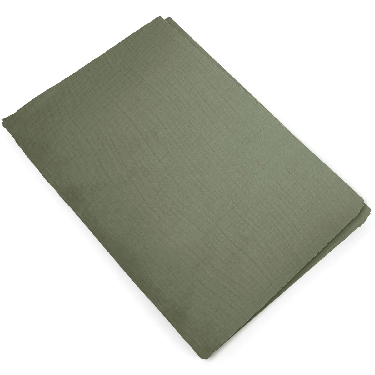 Housse De Couette 260x240 Cm Mousseline De Coton Milos Vert Mousse