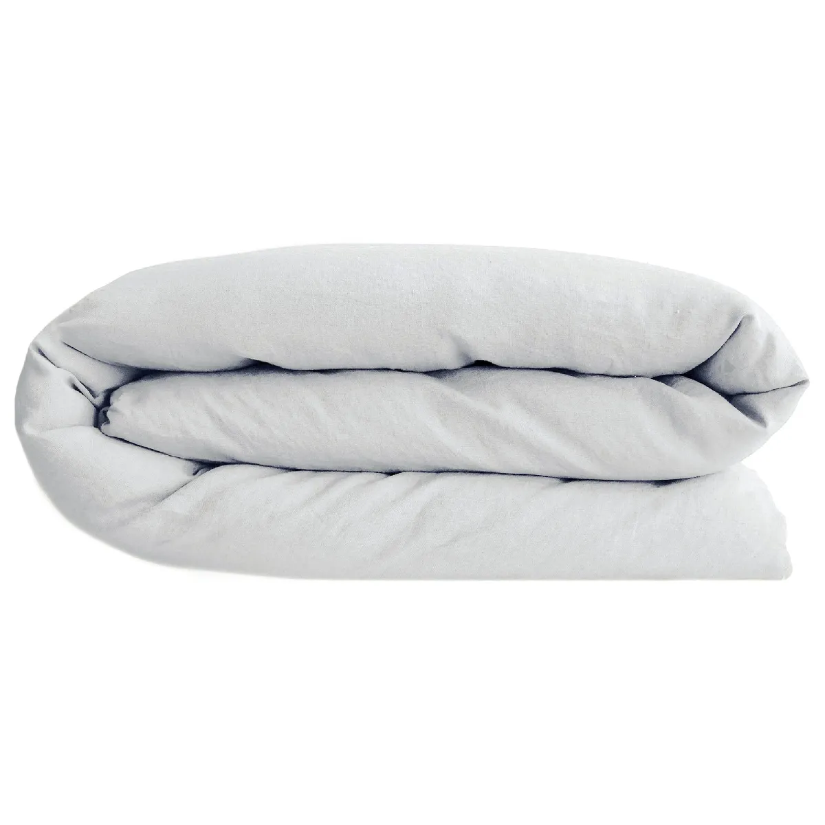 Housse De Couette Palace Pur Coton Lavé 240x220 Cm Uni Blanc Neige