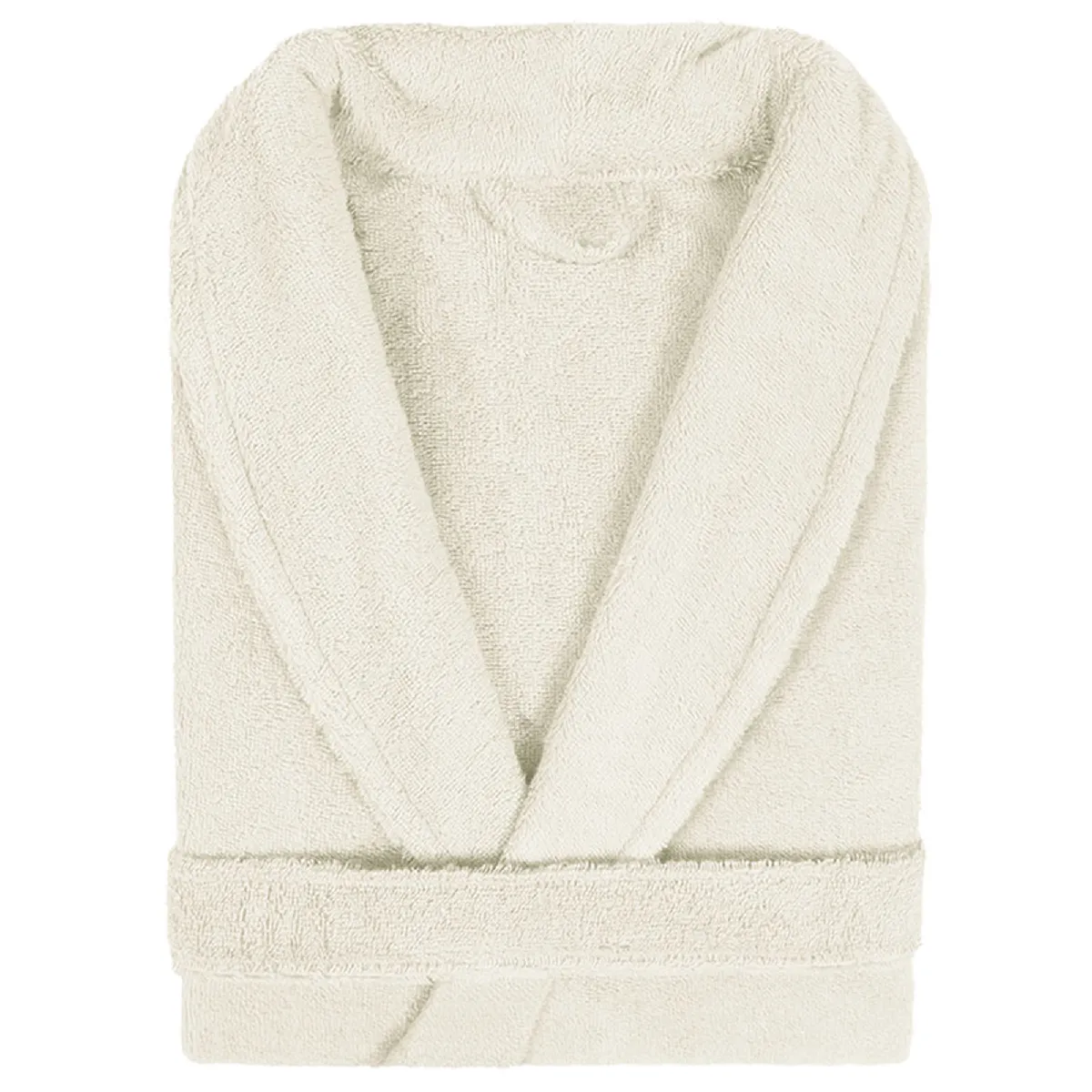 Peignoir Col Châle Adulte Pure Coton M Ivoire