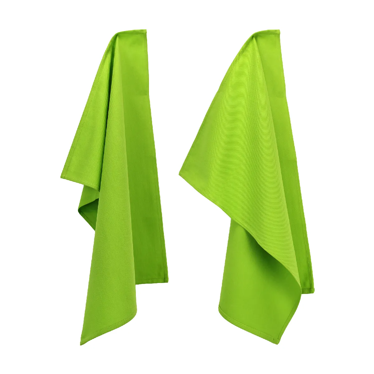 Lot De 2 Torchons De Cuisine 50x70 Cm Toile Pure Kitchen Tea Towel Pistache