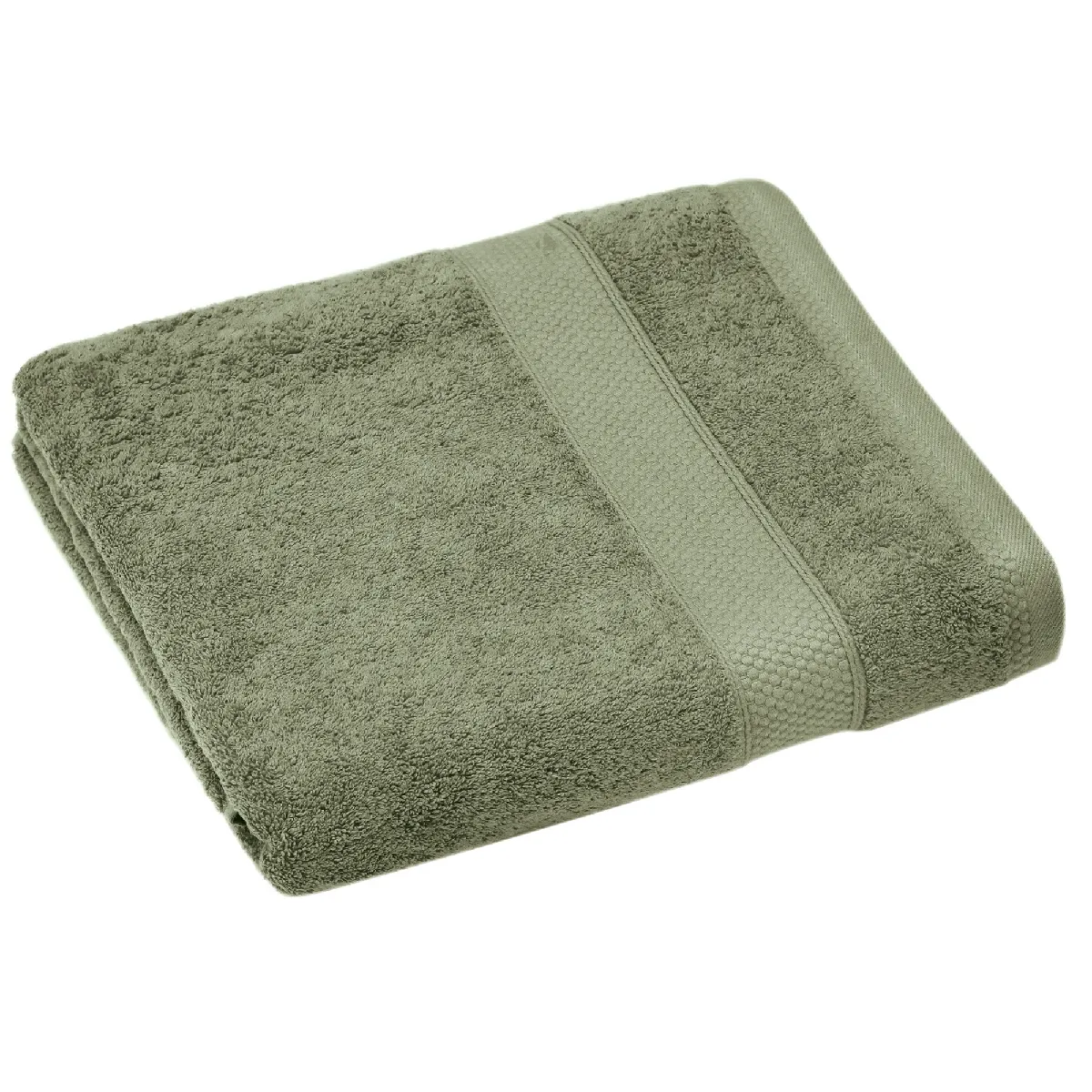 Drap De Douche Coton 550g/m2 70x130 Cm Naïa Vert Olive