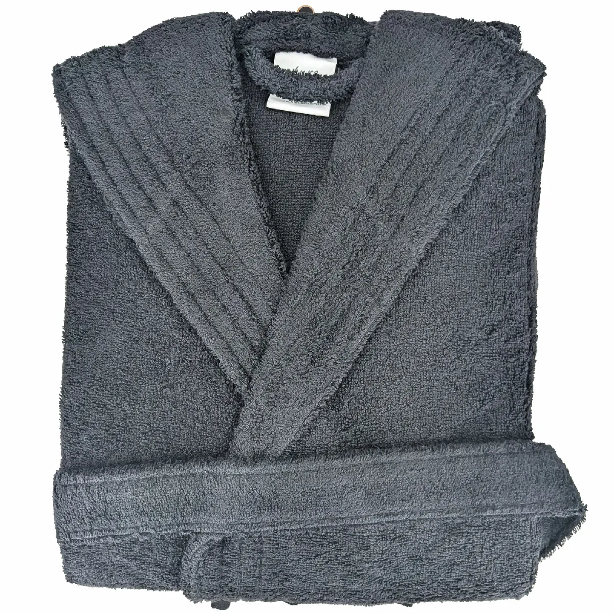 Peignoir Kimono Adulte Pure Coton M Gris Anthracite