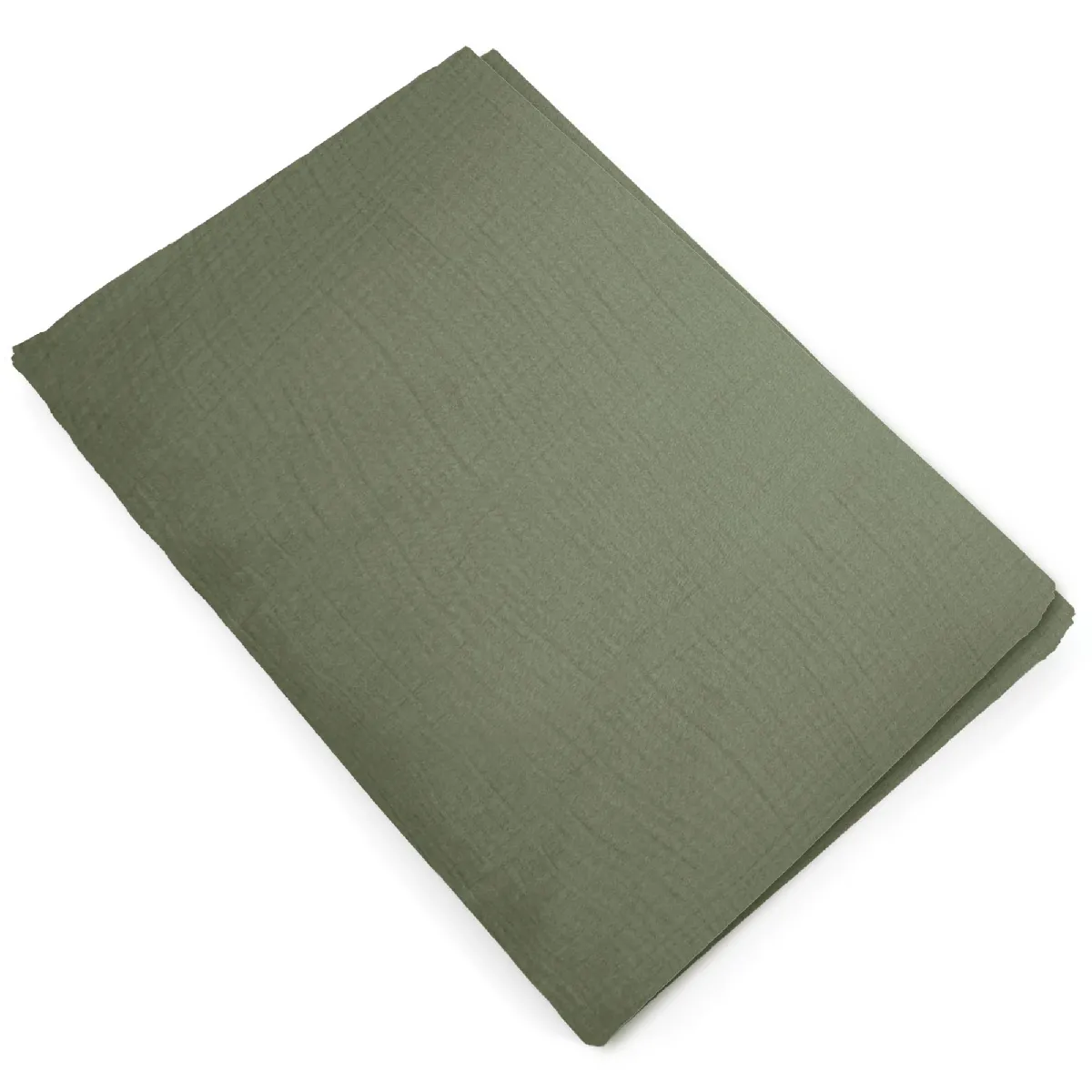 Housse De Couette 240x220 Cm Mousseline De Coton Milos Vert Mousse