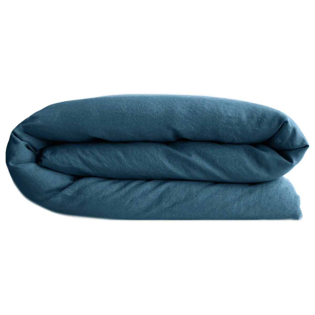 Housse De Couette Palace Pur Coton Lavé 140x200 Cm Uni Bleu Marine