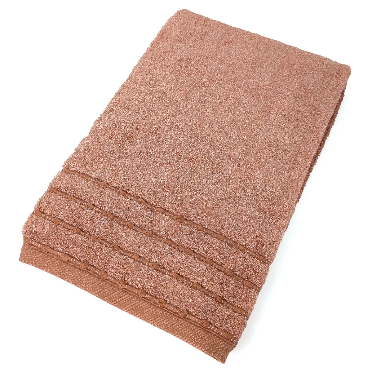 Drap De Douche Coton 500 G/m² 70x140cm Vivid Marron Terre-cuite