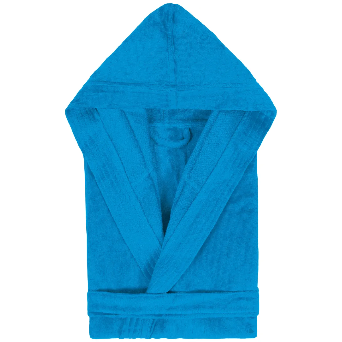 Peignoir À Capuche Enfant Cool Coton 4 Ans Velours Bleu Turquoise