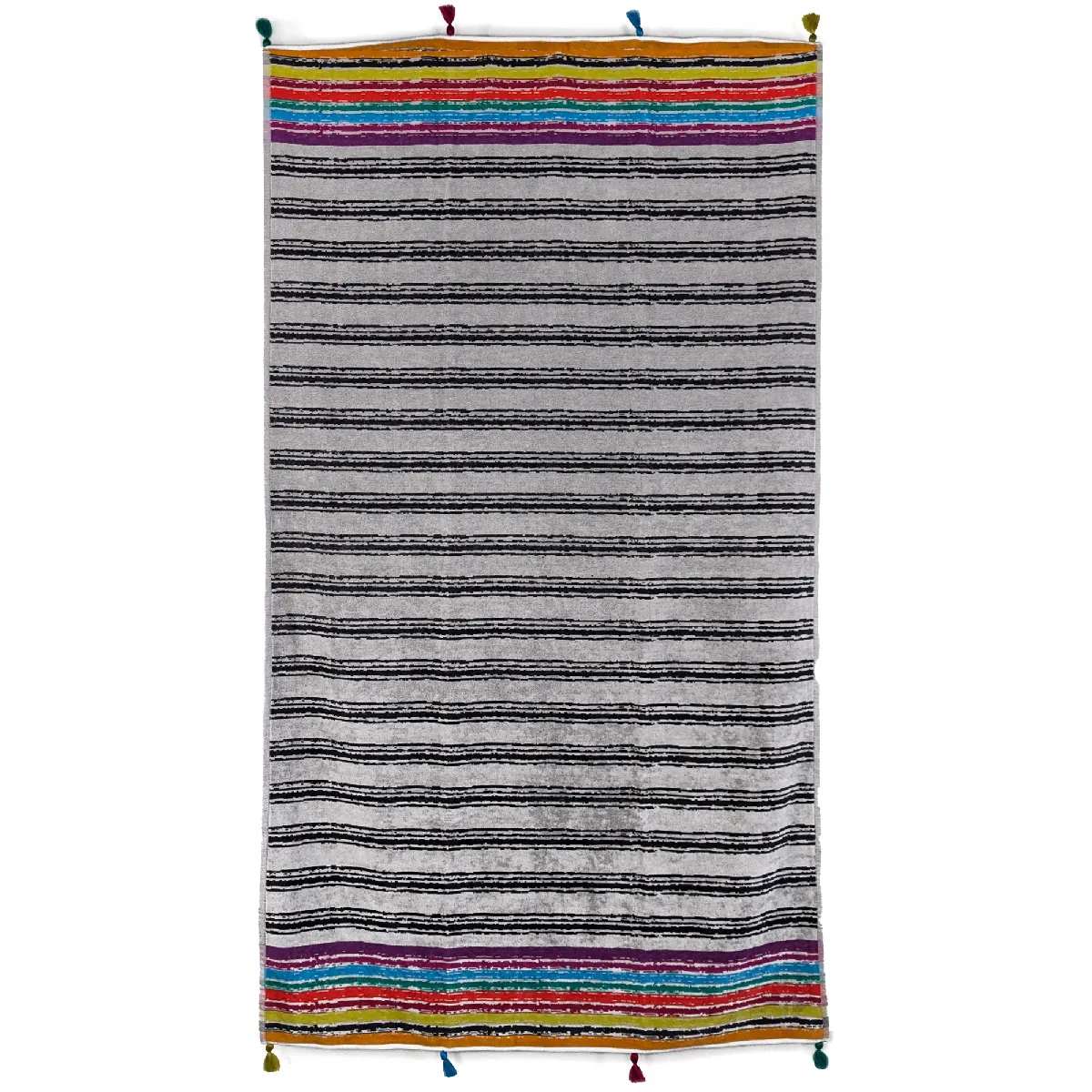 Drap De Plage 100x180 Cm En Velours Collection Sicile Multicolore