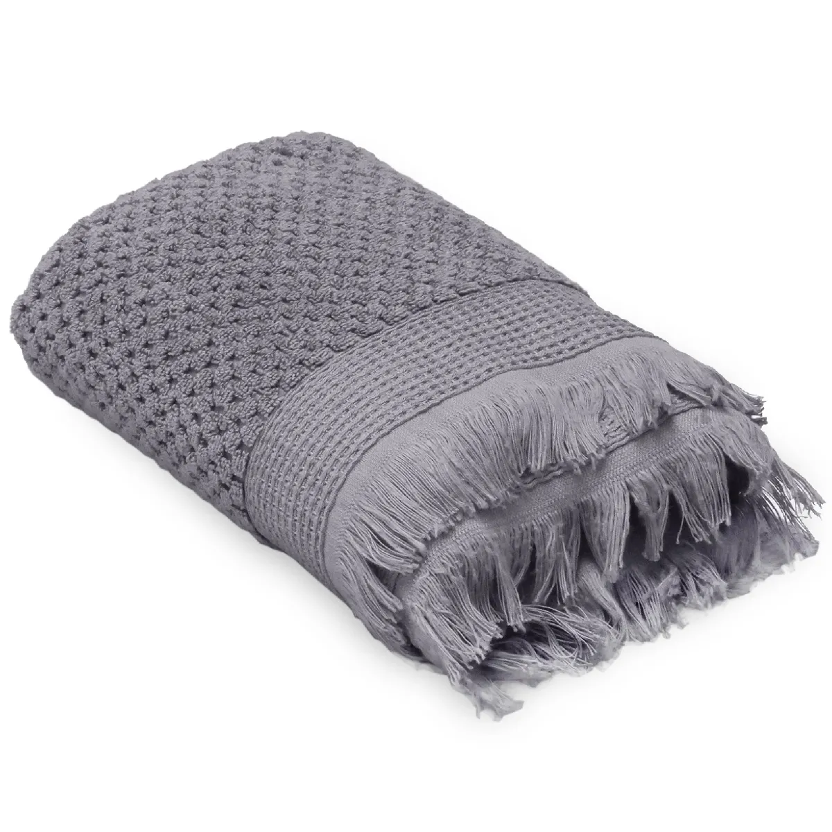 Serviette De Toilette 50x90 Cm Tethys Micro-coton Gris Brume