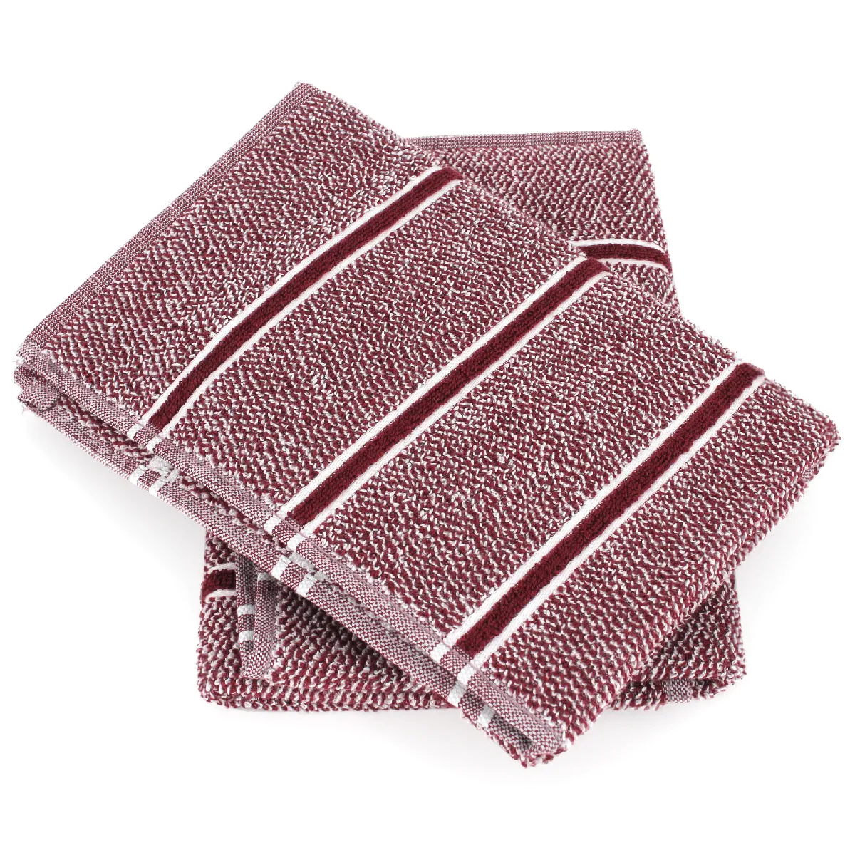 Lot De 2 Torchons De Cuisine 50x50 Cm Checks Rouge
