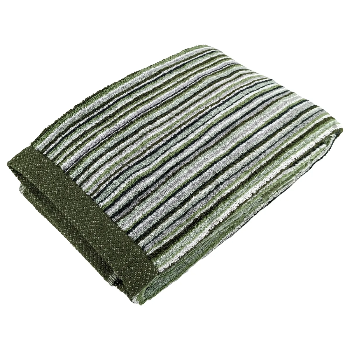 Drap De Douche Coton 500g/m2 Pure Stripes Ii Vert