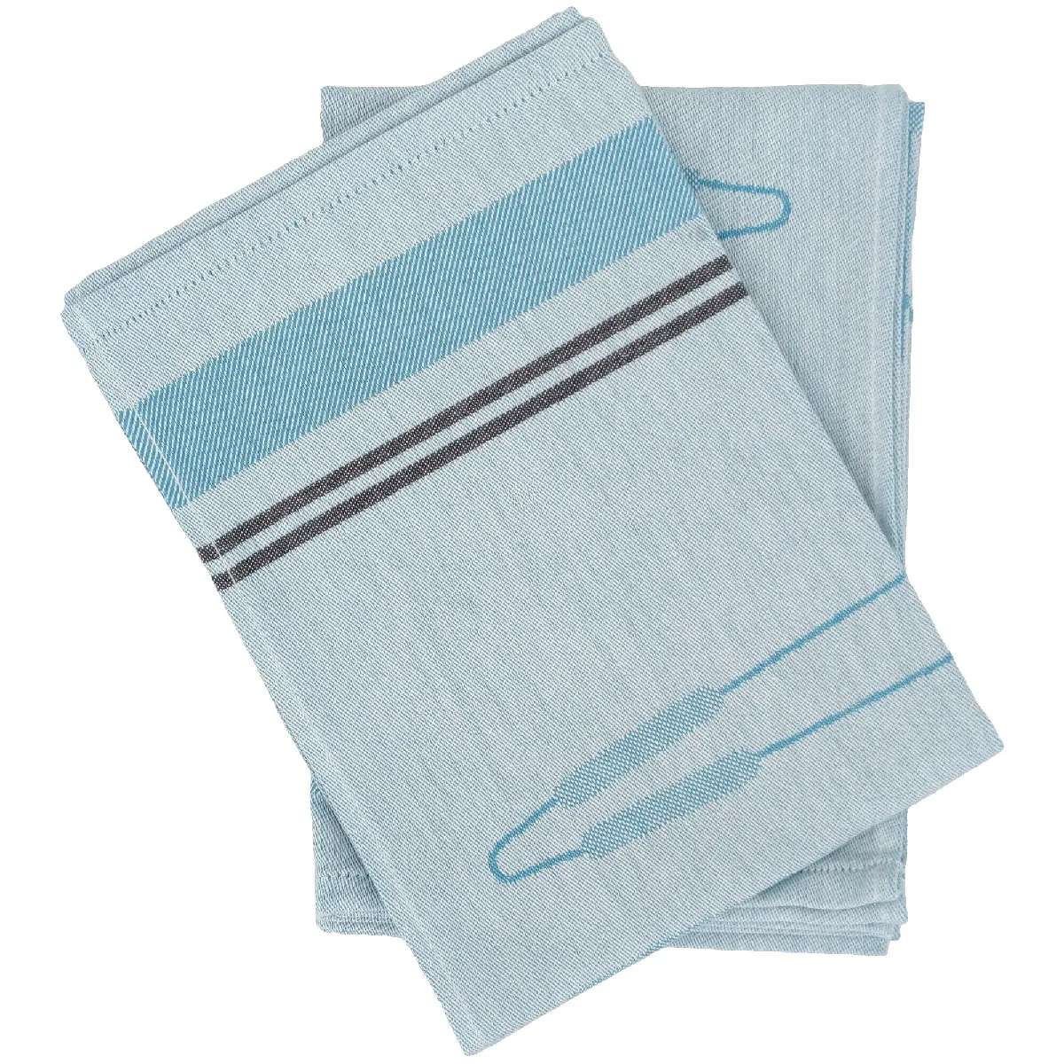 Lot De 2 Torchons De Cuisine Toile Collection Barb 50x70 Cm Vert