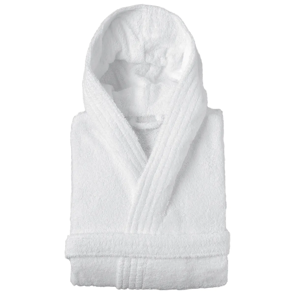 Peignoir À Capuche Adulte Pure Coton Xxl Blanc
