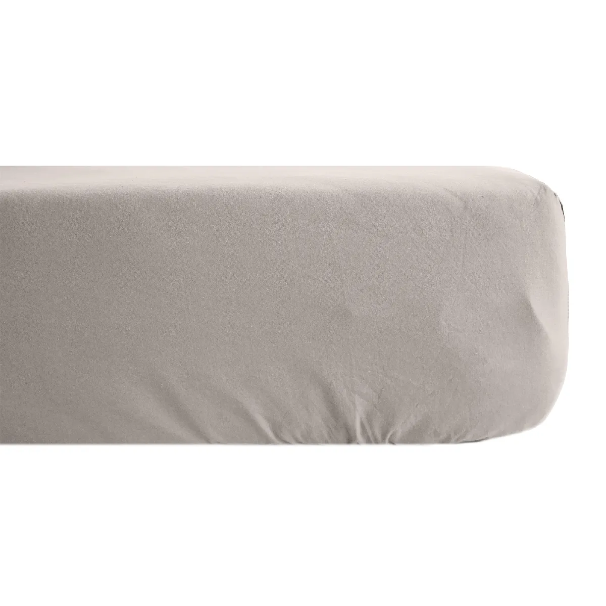 Drap Housse Uni 90x190 Cm Bonnet 35 Cm Percale De Coton Manoir Gris Cendre