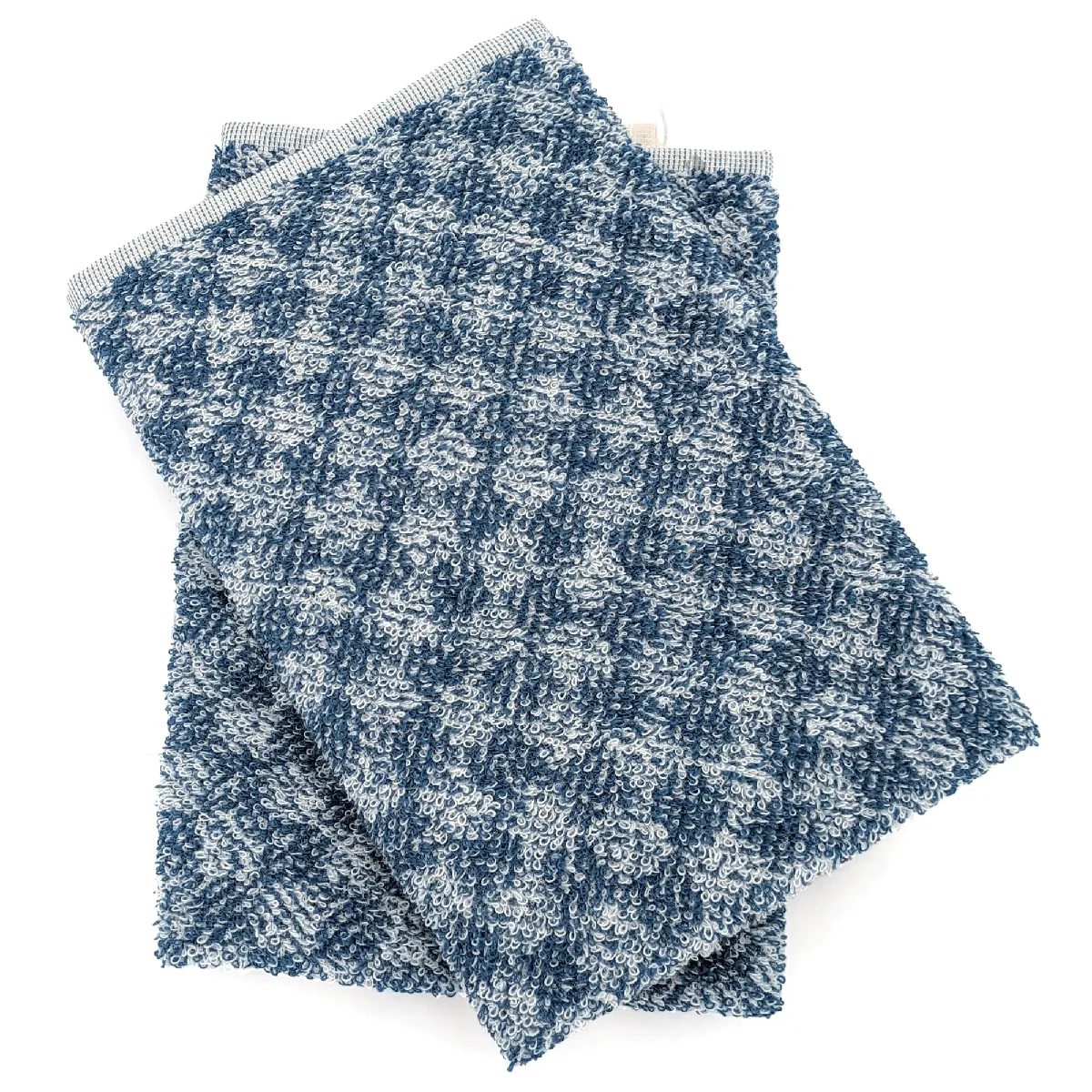 Lot De 2 Torchons De Cuisine Pur Coton 50x50 Cm Formentera Bleu