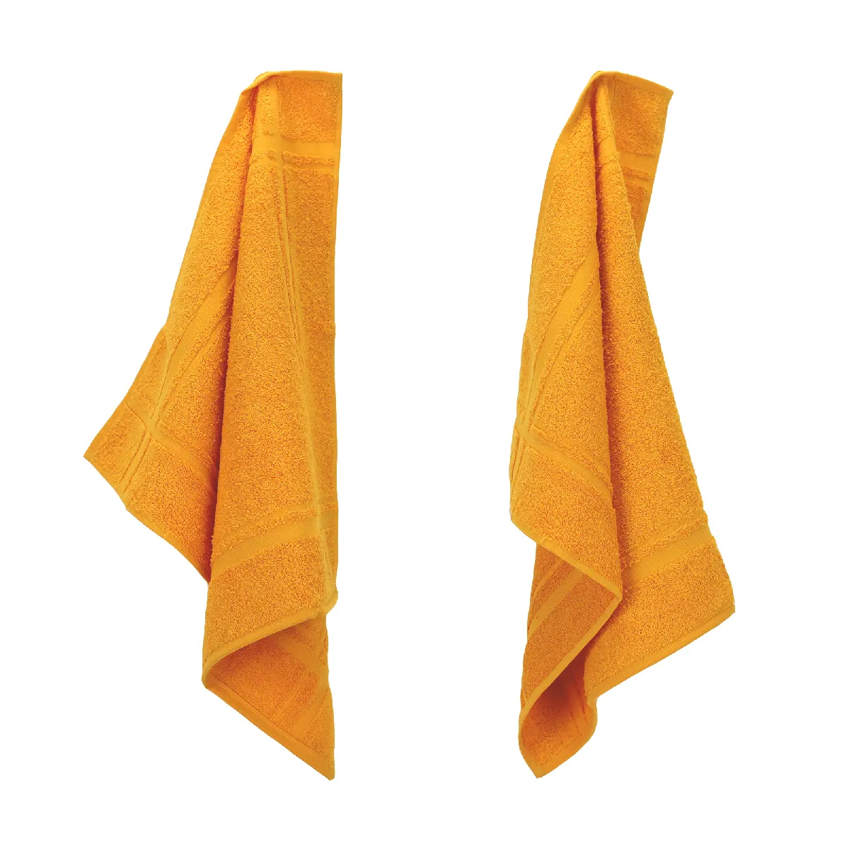 Lot De 2 Torchons De Cuisine 50x50 Cm Éponge Pure Kitchen Terry Or