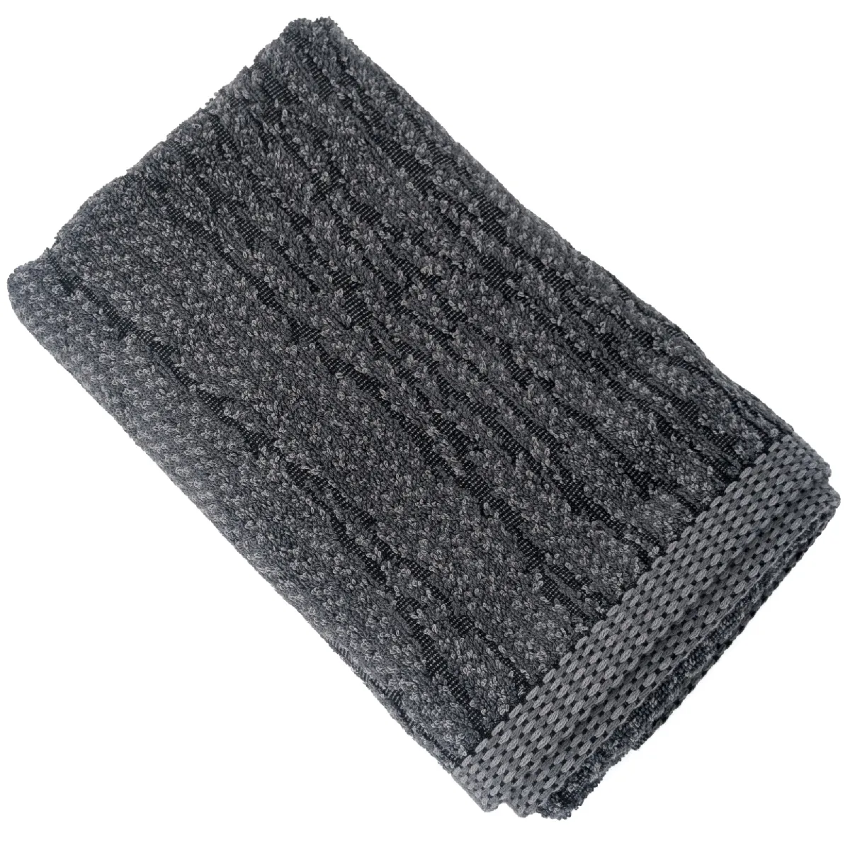 Drap De Douche 70x140 Cm Pur Coton Collection Osaka Feuillage Gris