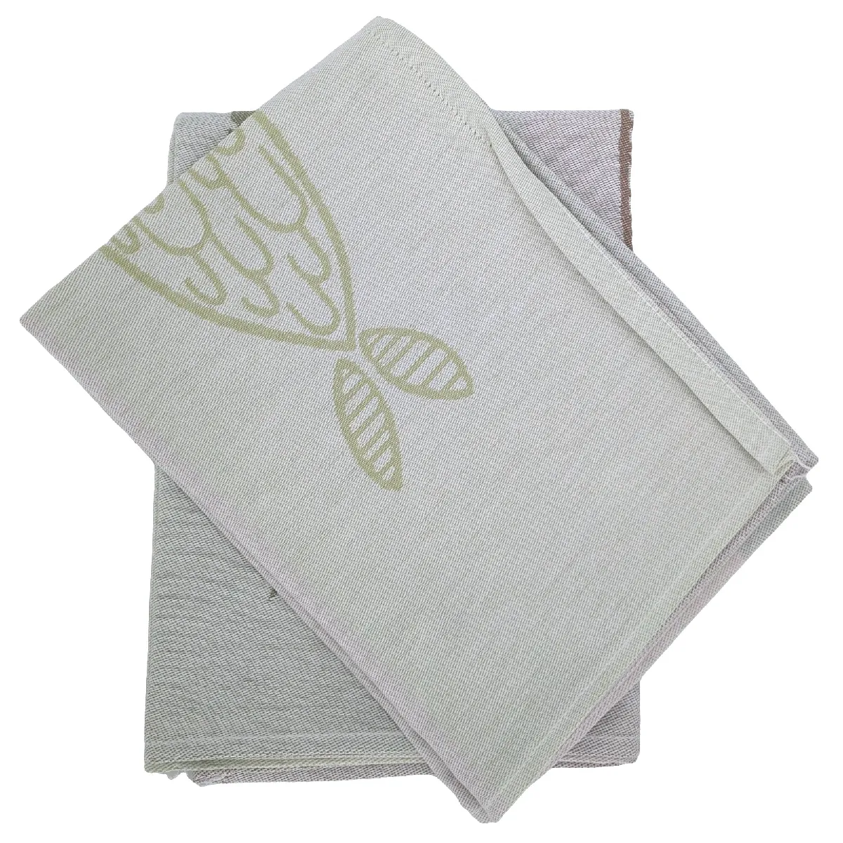 Lot De 2 Torchons De Cuisine Toile 50x70 Cm Collection Maris Vert