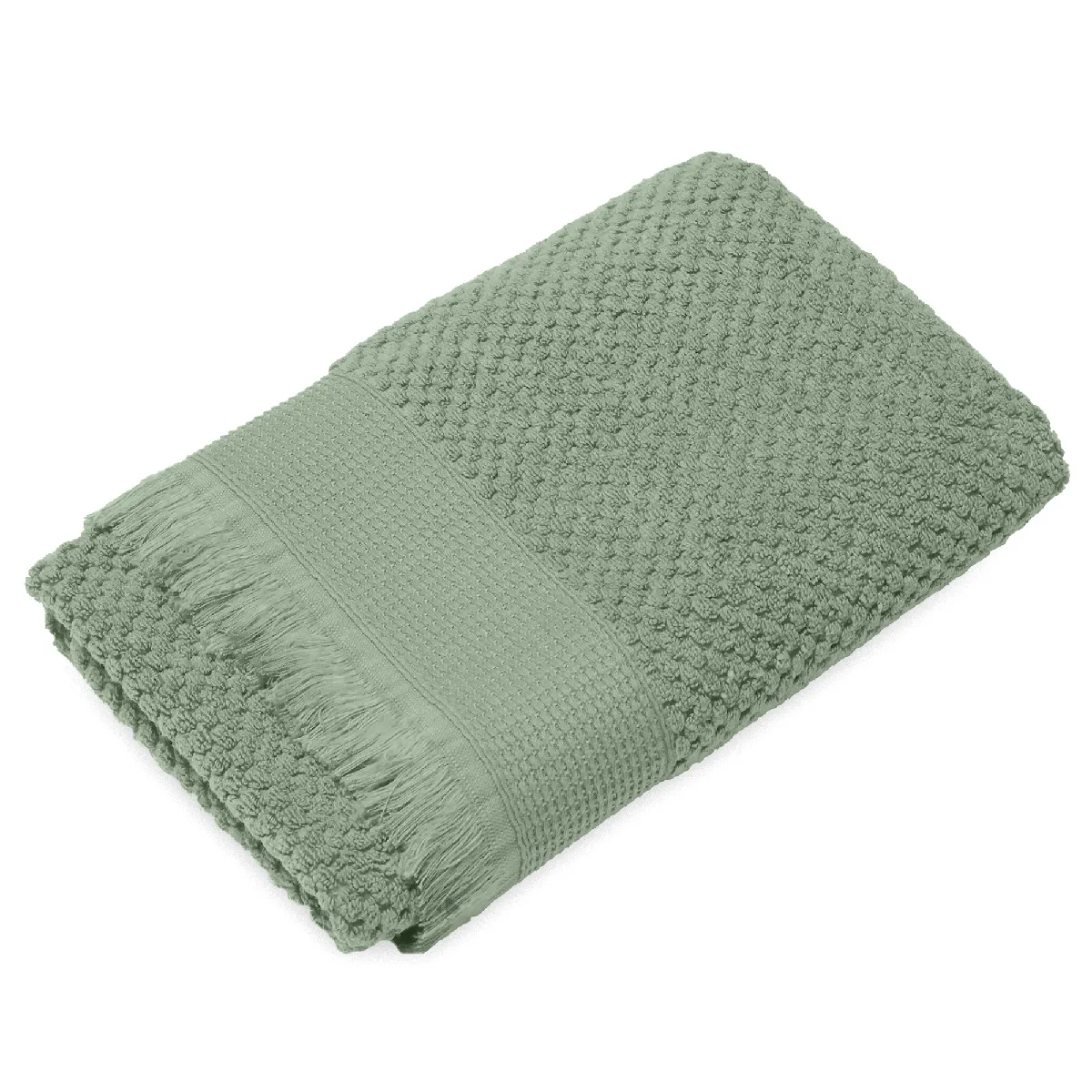 Drap De Douche 70x130 Cm Tethys Micro-coton Vert Olive