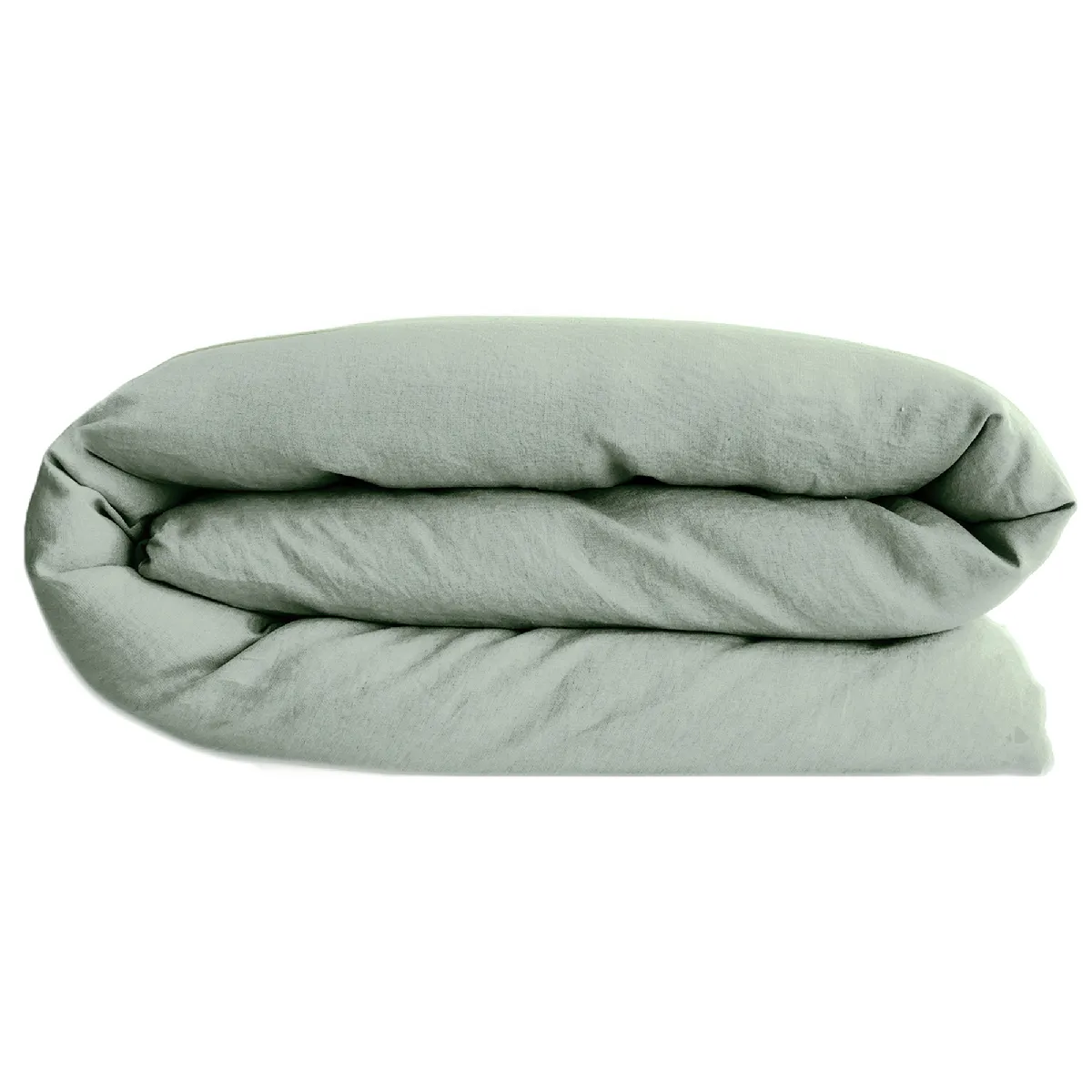 Housse De Couette Lin Et Coton 280x240 Cm Collection Opera Vert Lichen